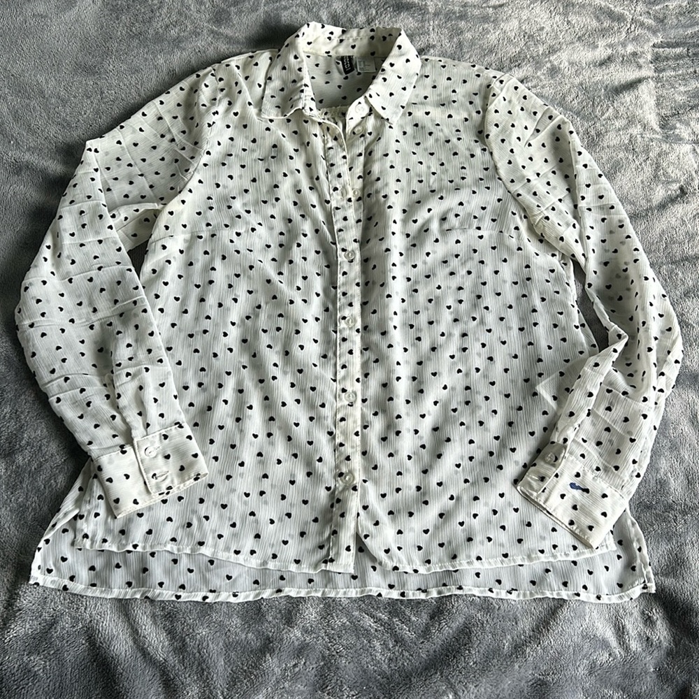 Sheer Button Down Top